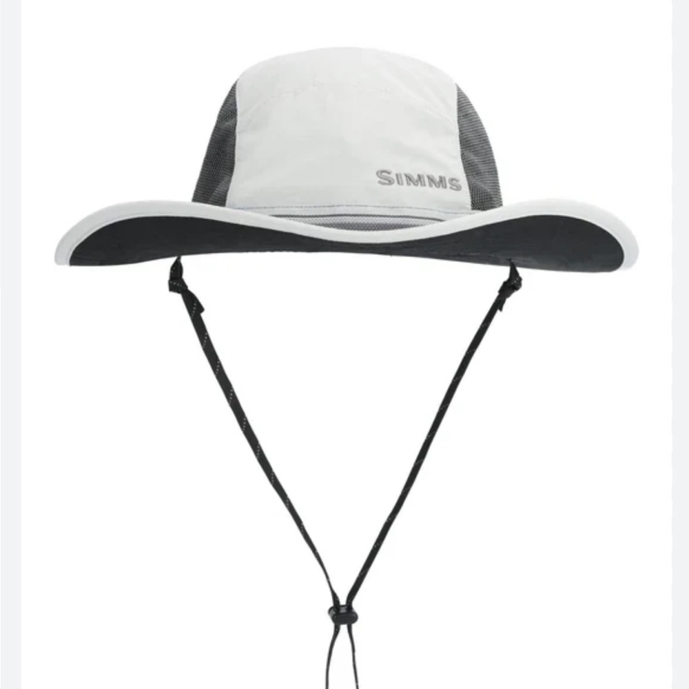 Simms Solar Sombrero Sun Hat Sterling S/M NWT Fishing UPF Wide Brim